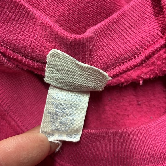 Vintage Pink Unibearsity Teddy Bear Long Sleeve Crewneck Sweatshirt - Picture 16 of 16